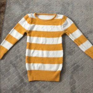 American eagle yellow striped sweater